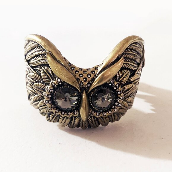 Fossil Glam Owl Cuff - Picture 1 of 7